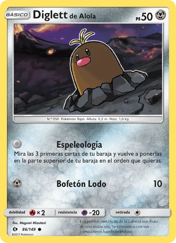 Diglett de Alola 86 – Sol y Luna