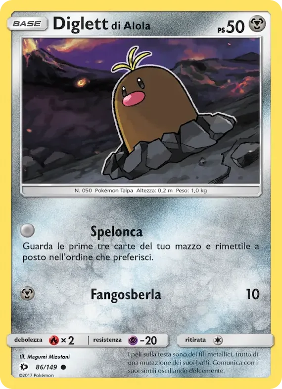Diglett di Alola 86 – Sole e Luna