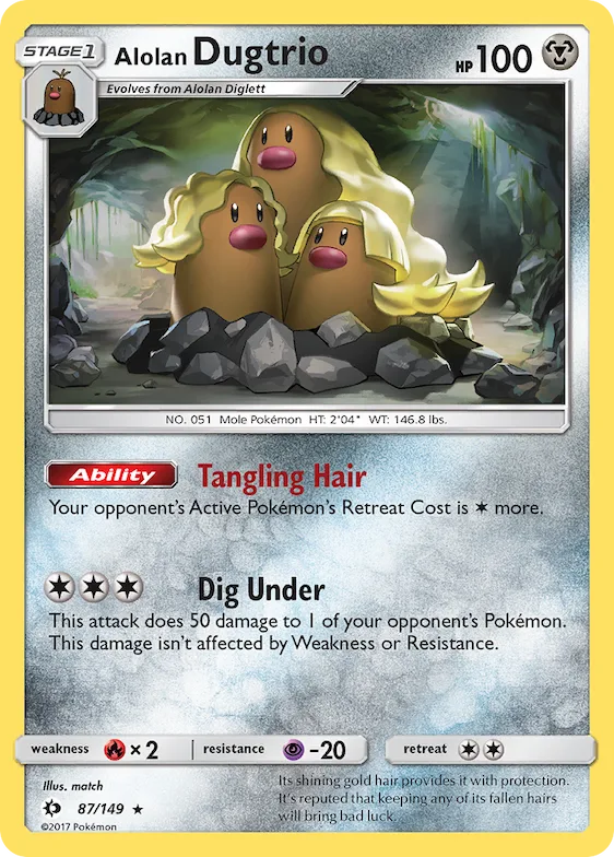 Alolan Dugtrio #87 – Sun & Moon