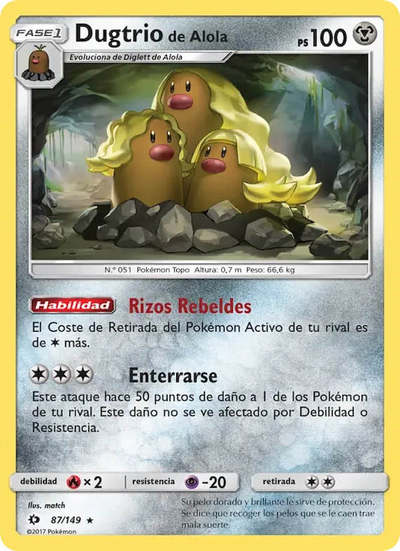 Dugtrio de Alola 87 – Sol y Luna