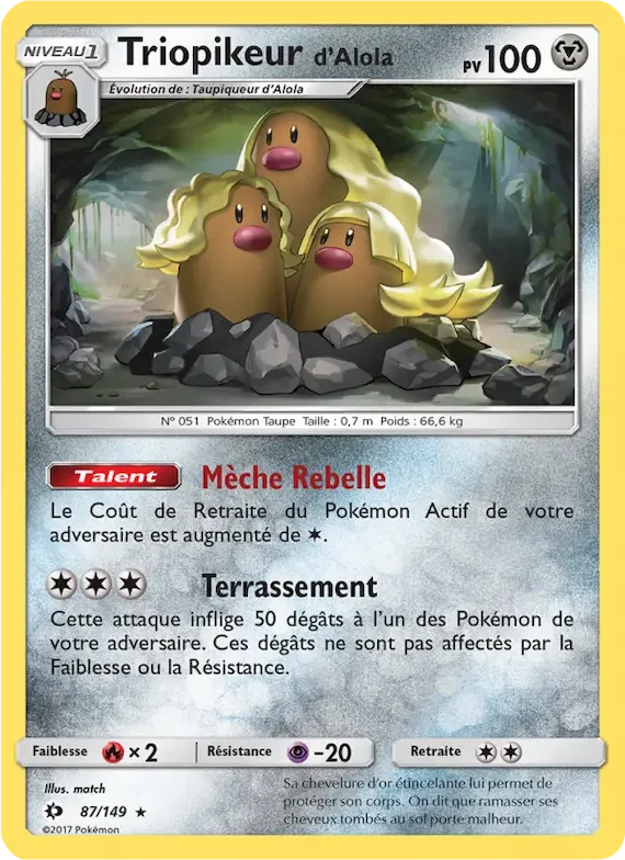 Triopikeur d’Alola 87 – Soleil et Lune