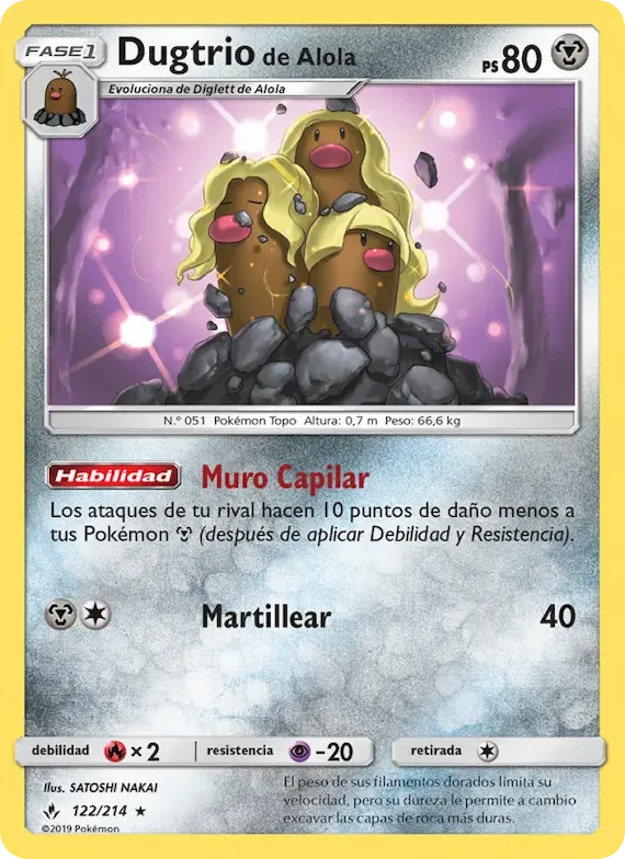 Dugtrio de Alola 122 – Vínculos Indestructibles