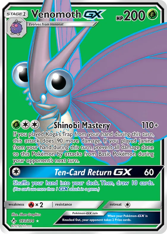 Venomoth-GX #193 – Unbroken Bonds