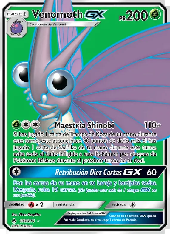 Venomoth GX 193 – Vínculos Indestructibles
