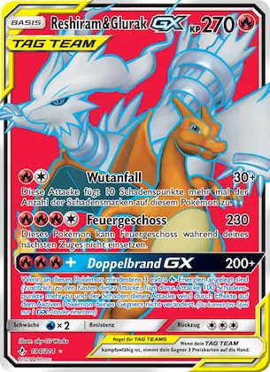 Reshiram & Glurak GX 194 – Kräfte im Einklang