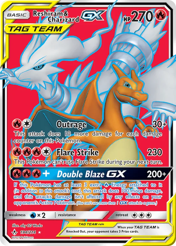 Reshiram & Charizard-GX #194 – Unbroken Bonds