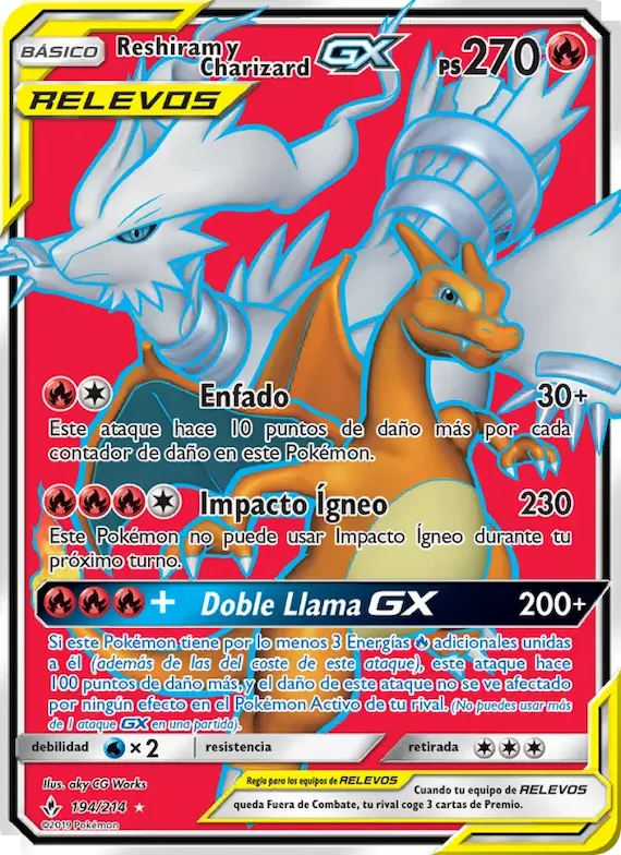 Reshiram y Charizard GX 194 – Vínculos Indestructibles