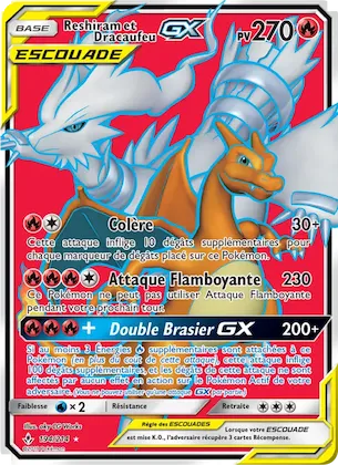 Reshiram et Dracaufeu GX n° 194 – Alliance Infaillible