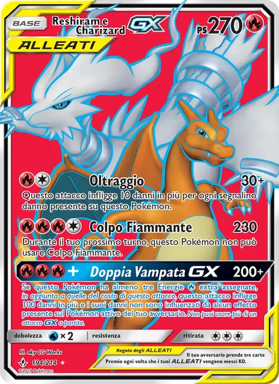 Reshiram e Charizard GX 194 – Legami Inossidabili