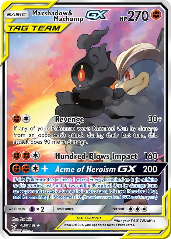Marshadow & Machamp-GX #199 – Unbroken Bonds