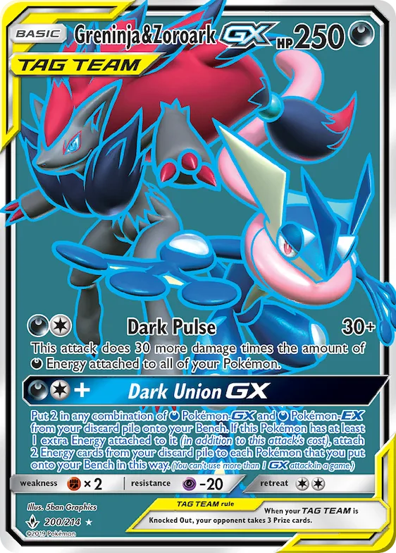 Greninja & Zoroark-GX #200 – Unbroken Bonds