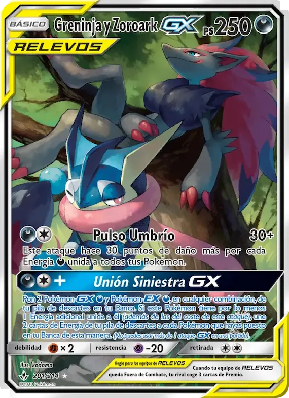 Greninja y Zoroark GX 201 – Vínculos Indestructibles