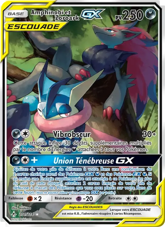 Amphinobi et Zoroark GX 201 – Alliance Infaillible