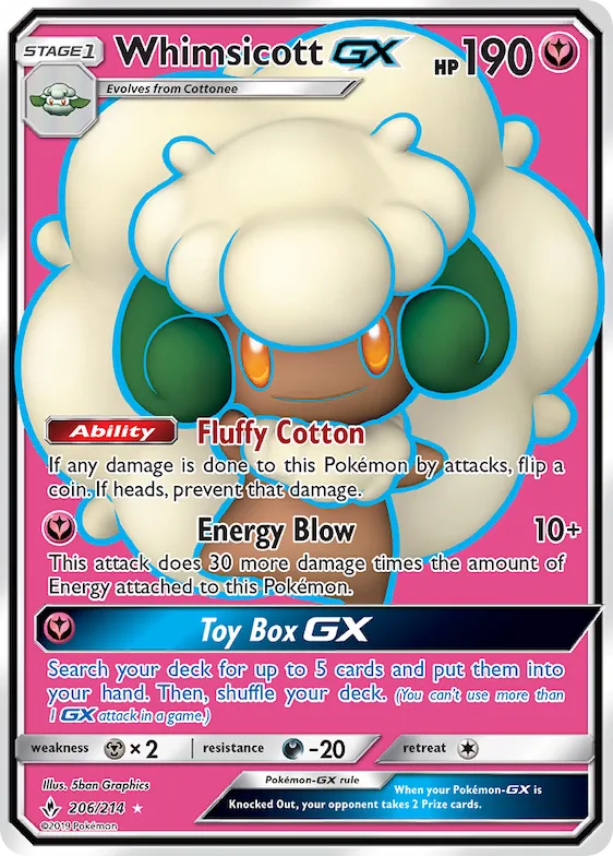 Whimsicott-GX #206 – Unbroken Bonds