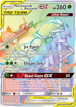Pheromosa & Buzzwole-GX #215 – Unbroken Bonds