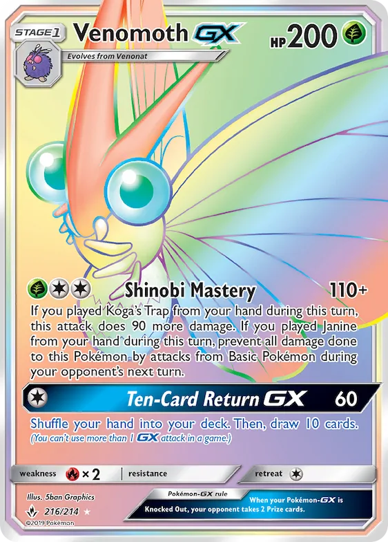 Venomoth-GX #216 – Unbroken Bonds