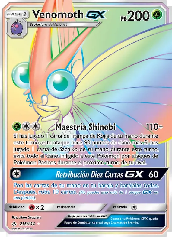 Venomoth GX 216 – Vínculos Indestructibles