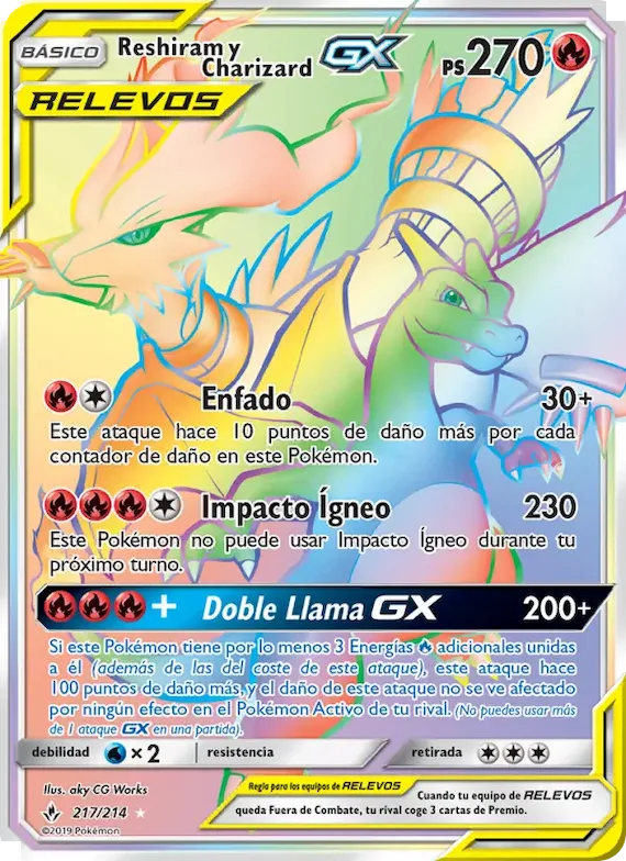 Reshiram y Charizard GX 217 – Vínculos Indestructibles