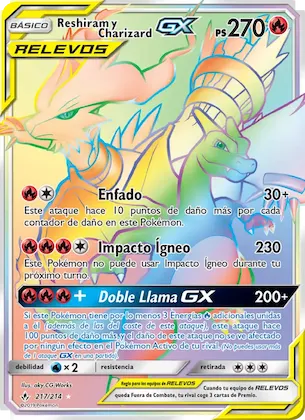 Reshiram y Charizard GX 217 – Vínculos Indestructibles
