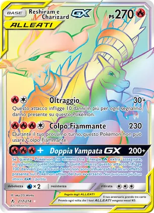 Reshiram e Charizard GX 217 – Legami Inossidabili
