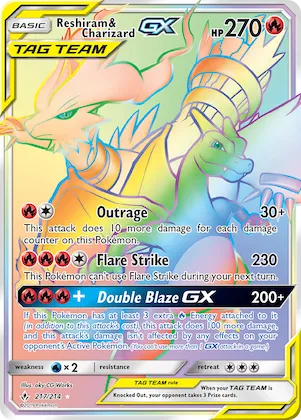 Reshiram & Charizard-GX #217 – Unbroken Bonds