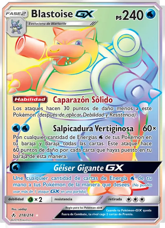 Blastoise GX 218 – Vínculos Indestructibles