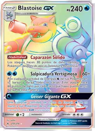 Blastoise GX 218 – Vínculos Indestructibles