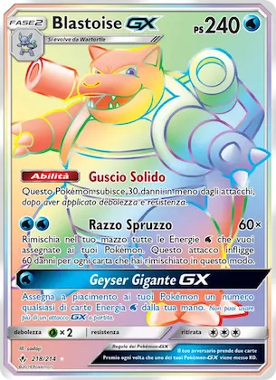Blastoise GX 218 – Legami Inossidabili