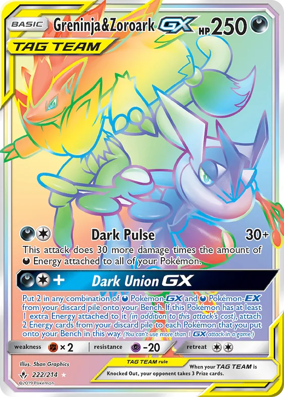 Greninja & Zoroark-GX #222 – Unbroken Bonds