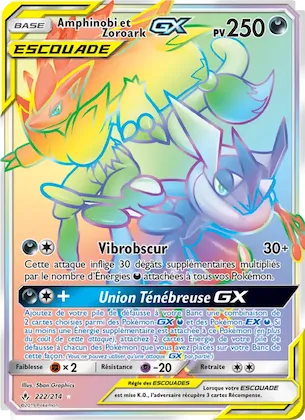 Amphinobi et Zoroark GX n° 222 – Alliance Infaillible
