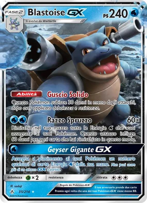 Blastoise GX 35 – Legami Inossidabili