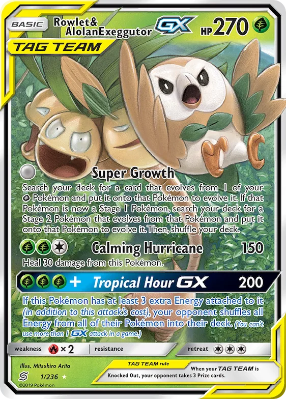 Rowlet & Alolan Exeggutor-GX #1 – Unified Minds