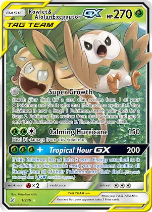 Rowlet & Alolan Exeggutor-GX #1 – Unified Minds