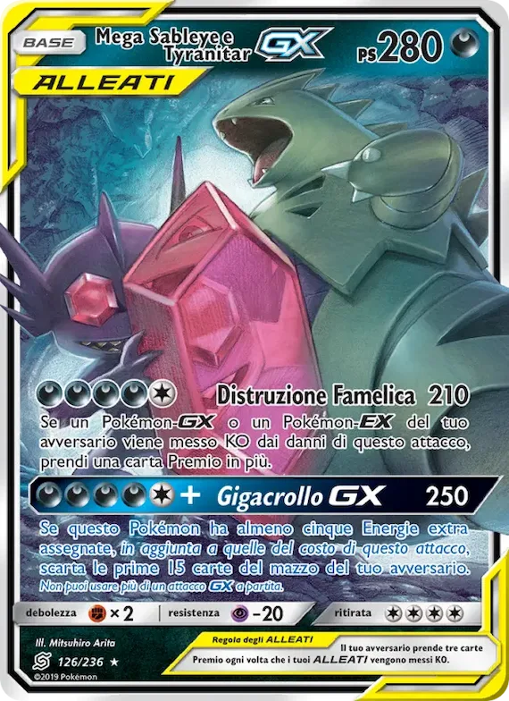 Mega Sableye e Tyranitar GX 126 – Sintonia Mentale