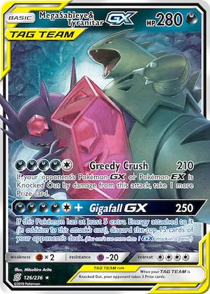 Mega Sableye & Tyranitar-GX #126 – Unified Minds
