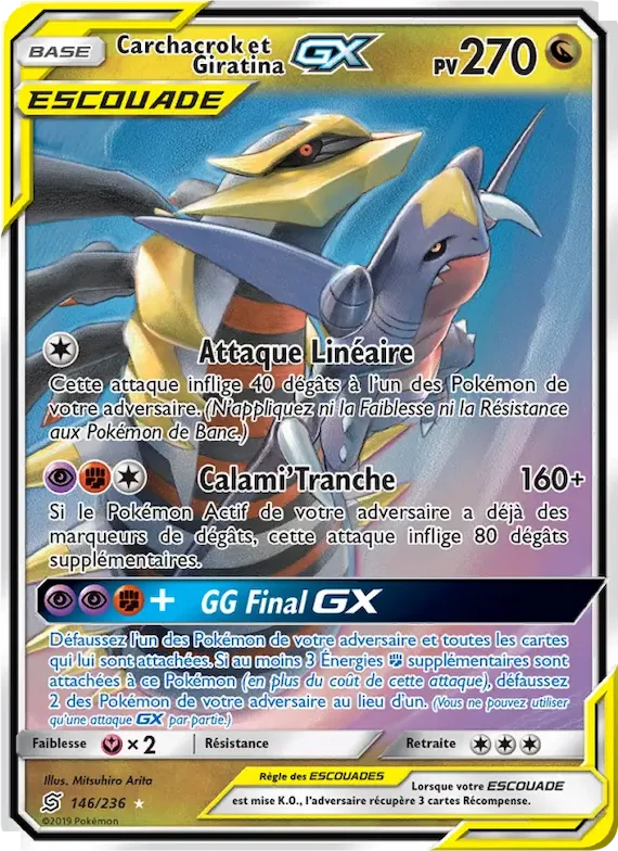 Carchacrok et Giratina GX 146 – Harmonie des Esprits