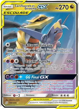 Carchacrok et Giratina GX n° 146 – Harmonie des Esprits