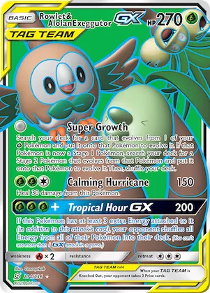 Rowlet & Alolan Exeggutor-GX #214 – Unified Minds