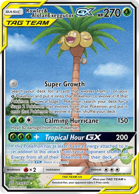 Rowlet & Alolan Exeggutor-GX #215 – Unified Minds