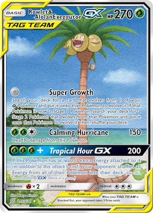 Rowlet & Alolan Exeggutor-GX #215 – Unified Minds