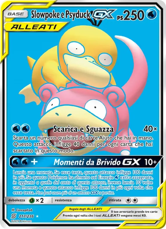 Slowpoke e Psyduck GX 217 – Sintonia Mentale