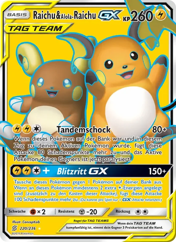 Raichu & Alola-Raichu GX 220 – Bund der Gleichgesinnten
