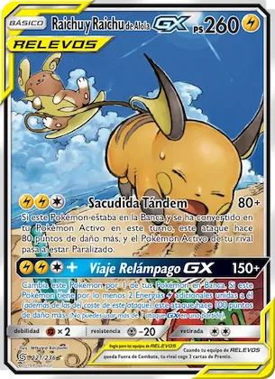 Raichu y Raichu de Alola GX 221 – Mentes Unidas