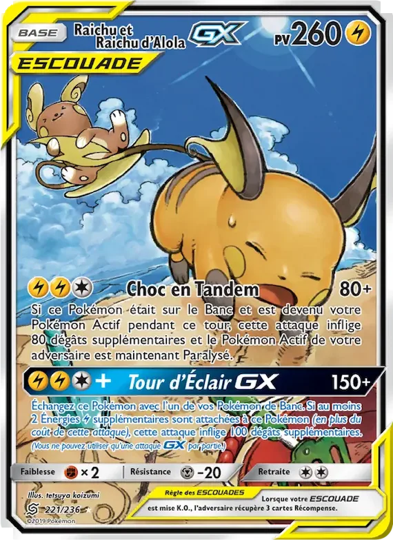 Raichu et Raichu d’Alola GX 221 – Harmonie des Esprits