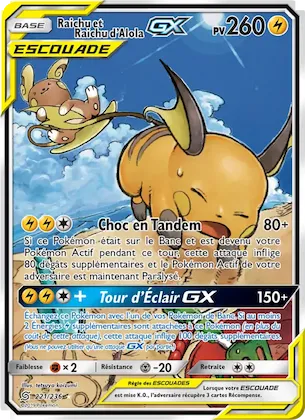 Raichu et Raichu d’Alola GX n° 221 – Harmonie des Esprits