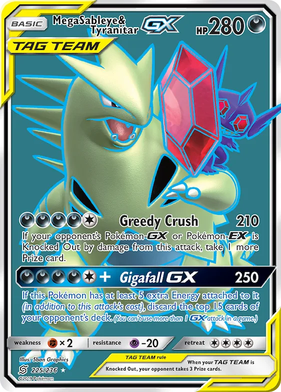 Mega Sableye & Tyranitar-GX #225 – Unified Minds