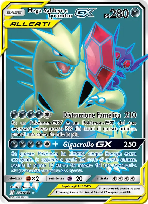 Mega Sableye e Tyranitar GX 225 – Sintonia Mentale