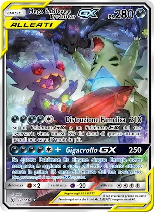 Mega Sableye e Tyranitar GX 226 – Sintonia Mentale