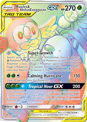 Rowlet & Alolan Exeggutor-GX #237 – Unified Minds