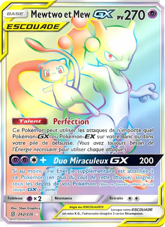 Mewtwo et Mew GX 242 – Harmonie des Esprits
